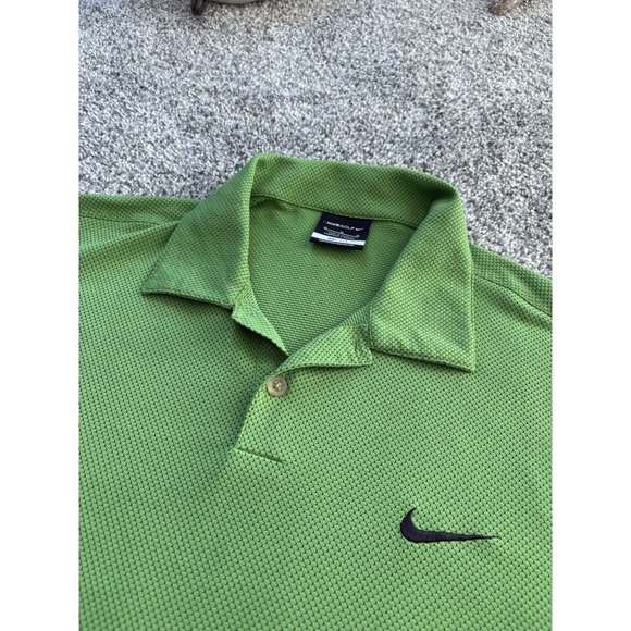 Nike Other - Nike Golf Dri Fit Mens Shirt Polo Green Soft Mesh Design Size Medium‎